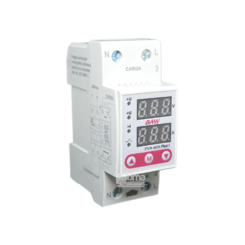 Relé protección de tensión y corriente 2P 220V 40A